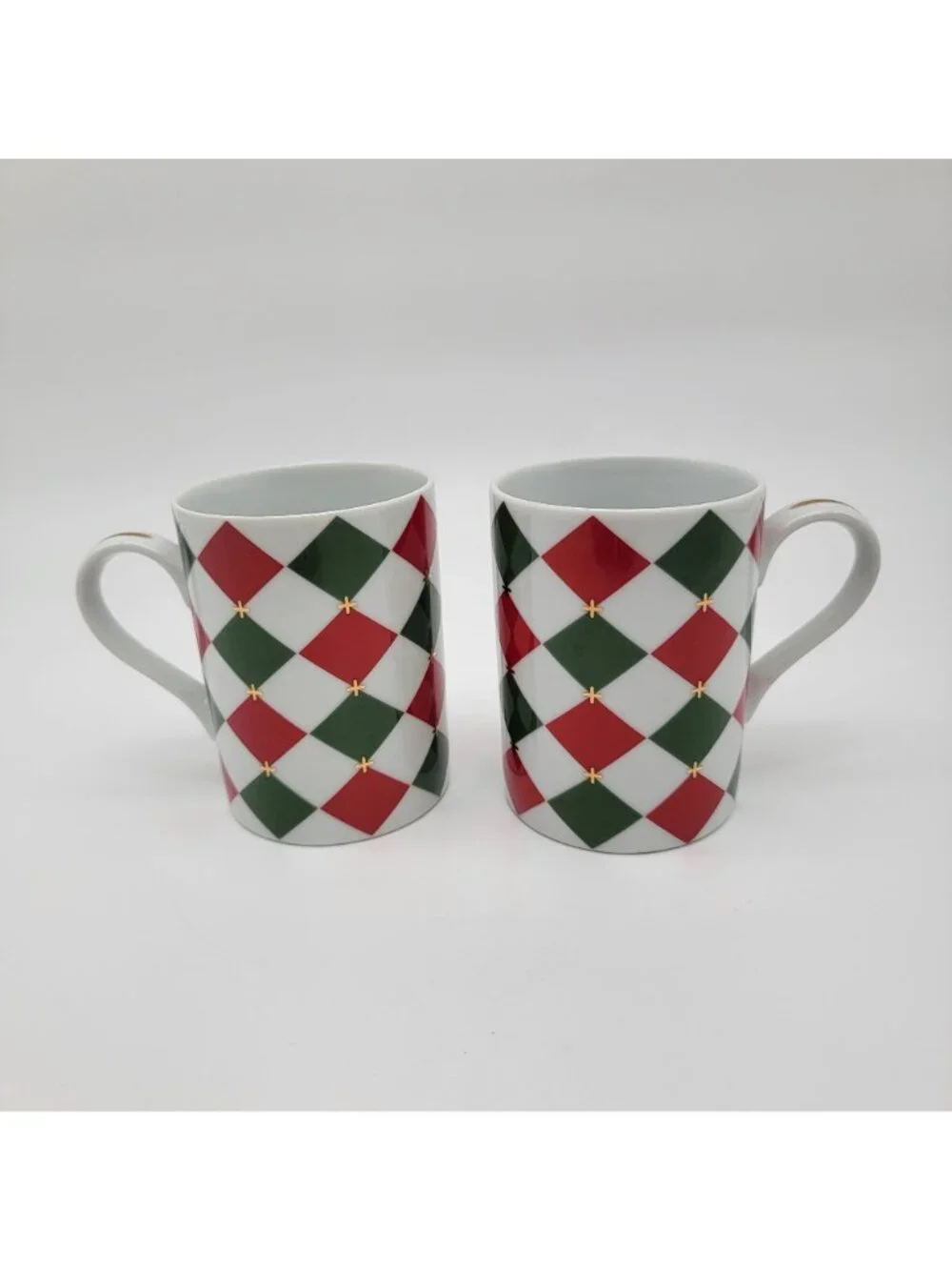 Williams Sonoma Harlequin Porcelain Mugs